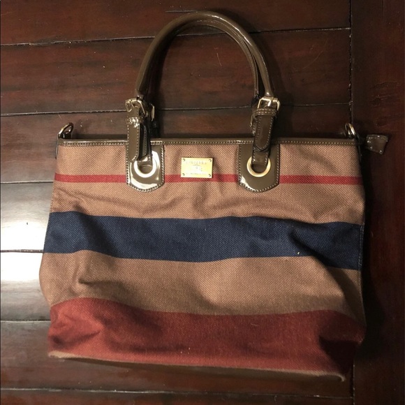 Striped Tote Purse - Picture 1 of 10